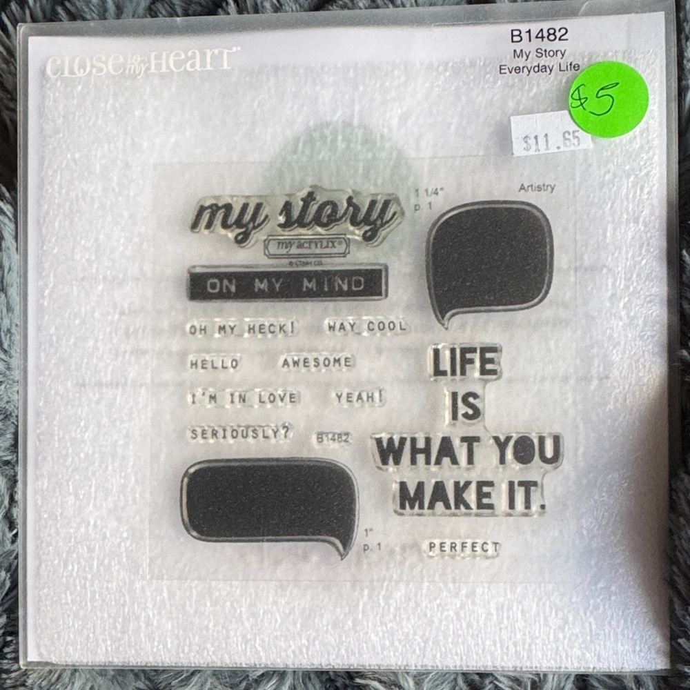 Close to My Heart 'My Story' Design Stamps - Black